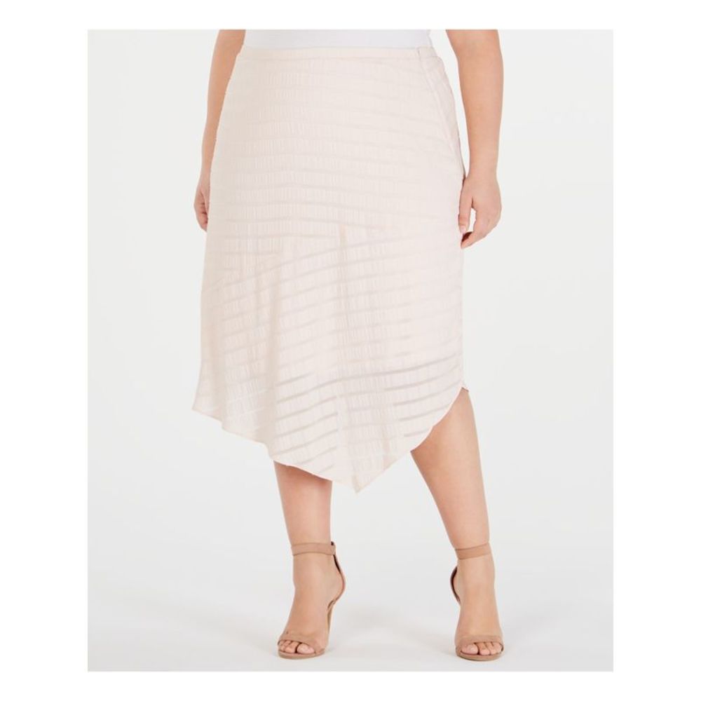 ALFANI Womens Pink Midi Skirt 22W